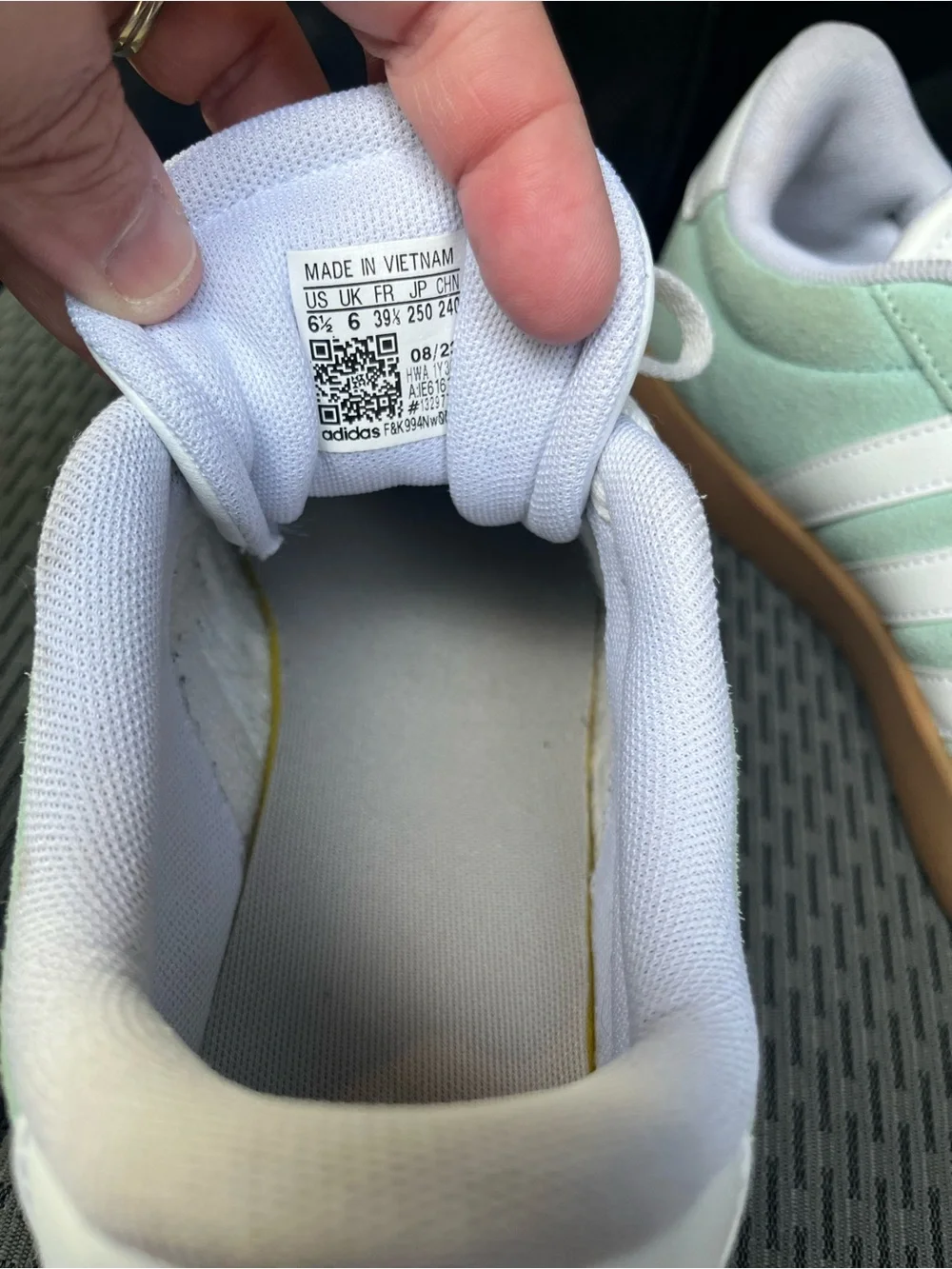 Adidas Women's Mint Green Suede Sneakers